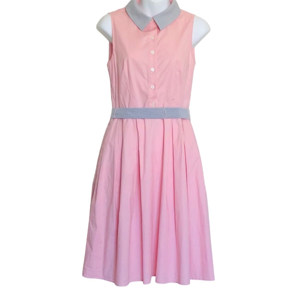 Jones New York Petal Pink Classic Sleeveless Fit and Flare Dress Sz 4